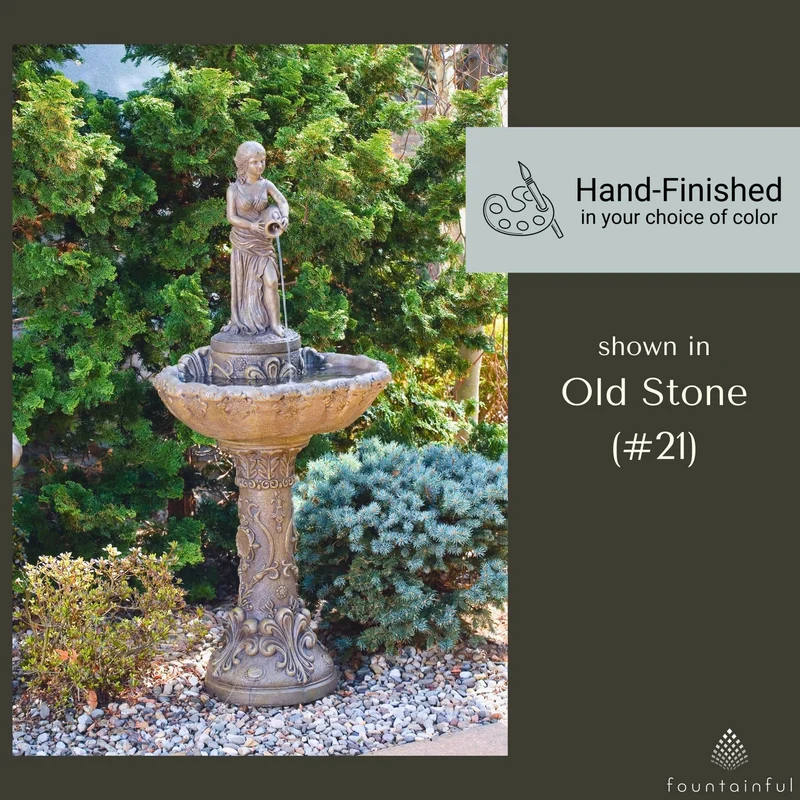 Girl Holding Jug 1-Tier Fountain - Massarellis #3468