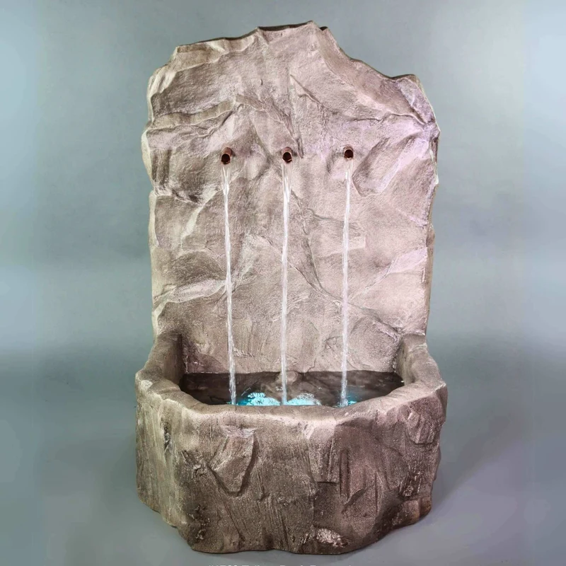 Tribus Rock Concrete Wall Fountain - Giannini #1762