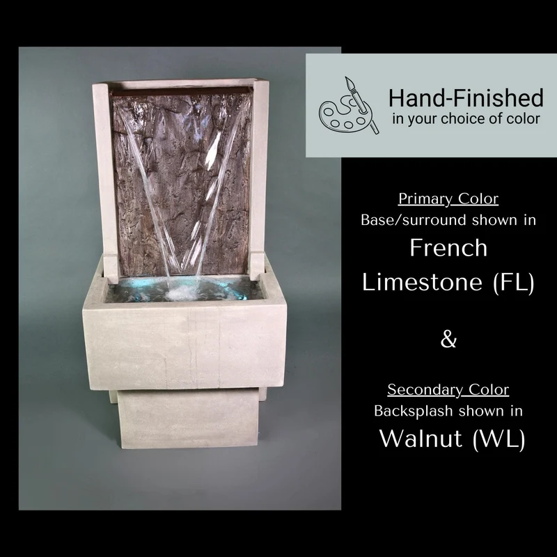 Slate Spillway Concrete Wall Fountain - Giannini #1761