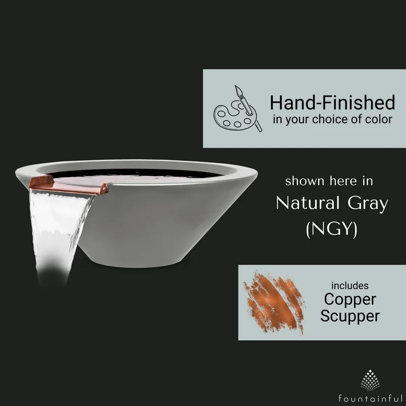Cazo Concrete Water Bowl - The Outdoor Plus