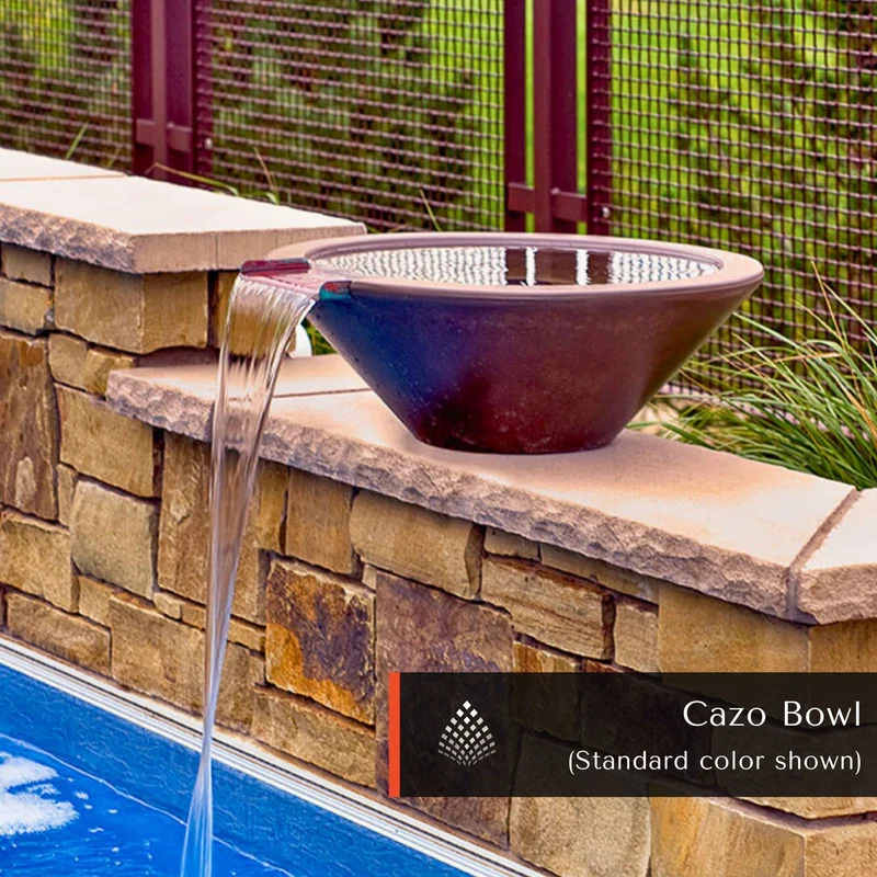 Cazo "Woodgrain" Concrete Water Bowl - The Outdoor Plus