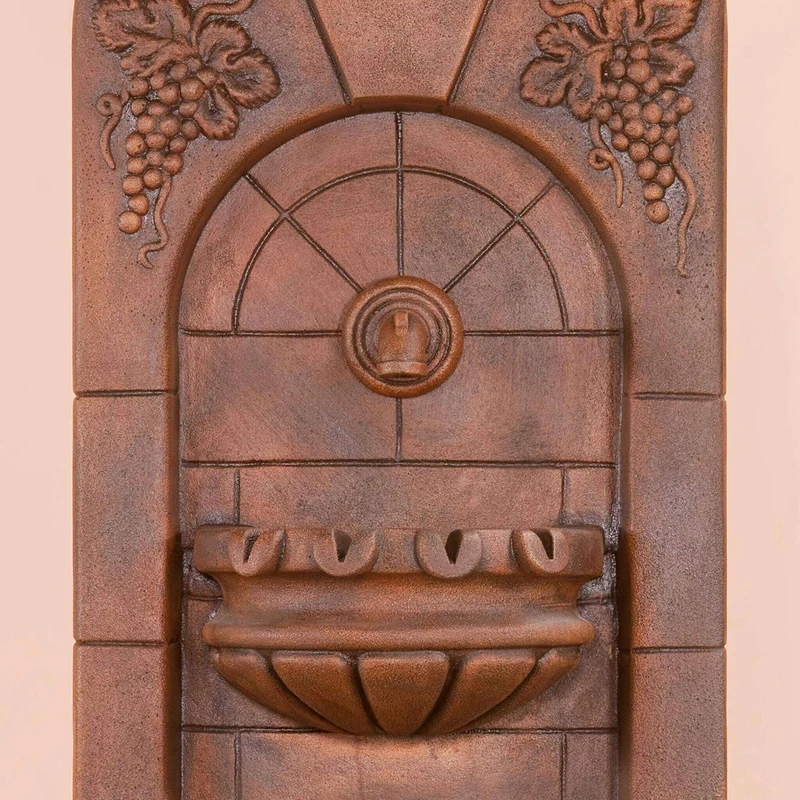 St. Helena Concrete Wall Fountain w/Base - Giannini #1577