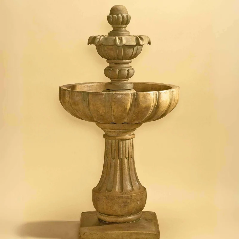 Serafina 2-Tier Concrete Fountain - Giannini #1627