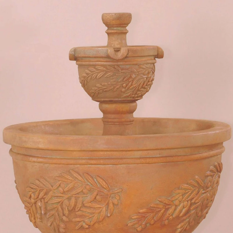 Oliva 2-Tier Concrete Fountain - Giannini #1129