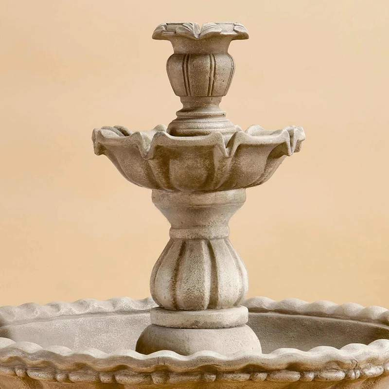 Gaetana 2-Tier Concrete Fountain - Giannini #1671