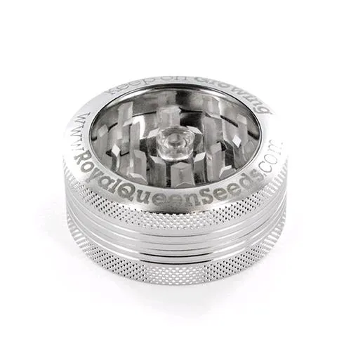 ROYAL QUEEN SEEDS - GRINDER IN ALLUMINIO TRASPARENTE - 2 PARTI 48MM