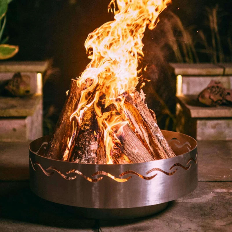 Fire Surfer Portable Wood Burning Fire Pit in Steel - Fire Pit Art