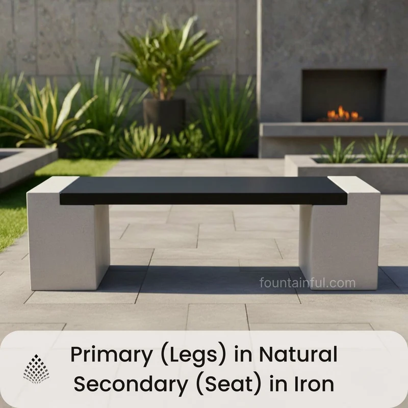 California Concrete Garden Bench - Giannini #580