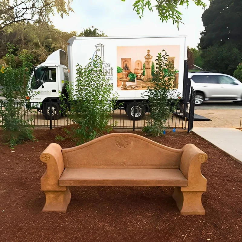 Anduze Concrete Garden Bench - Giannini #561