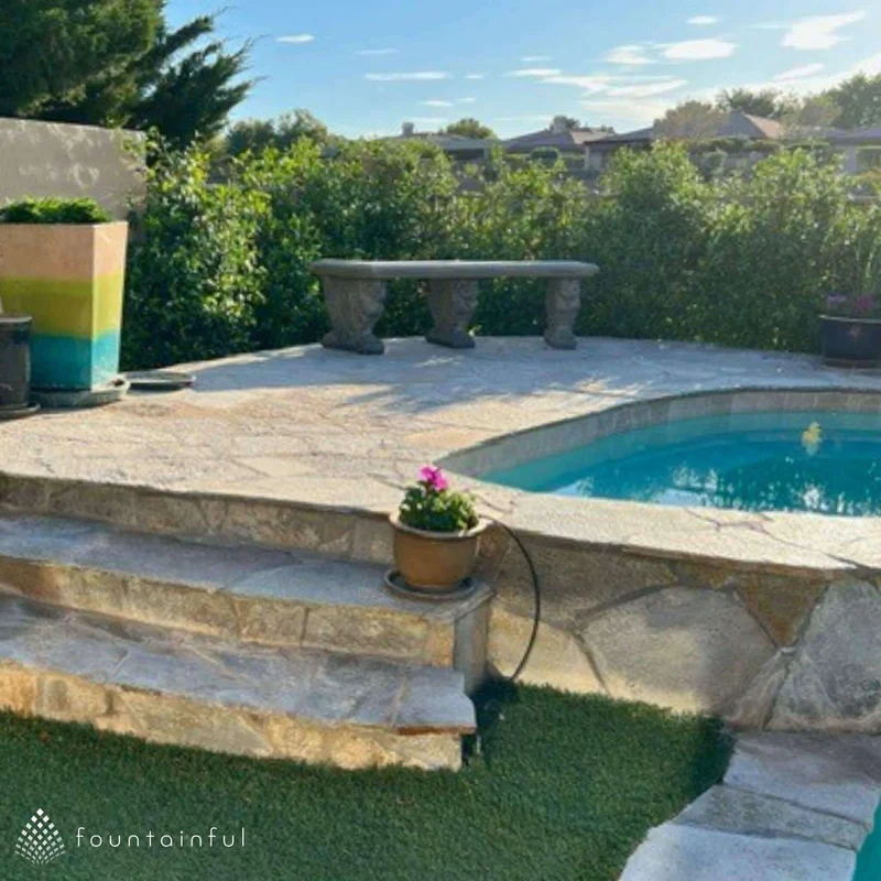 Gryphi Curved Concrete Garden Bench - Giannini #575