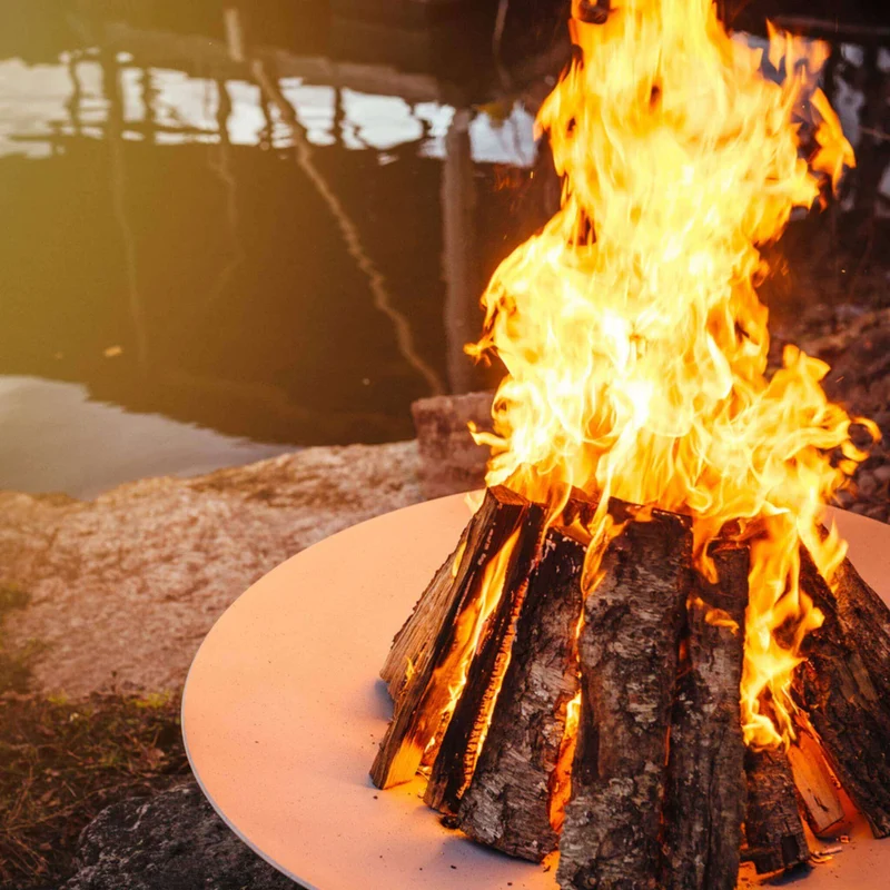 Bella Vita Series Wood Burning Fire Pit in Steel - Fire Pit Art