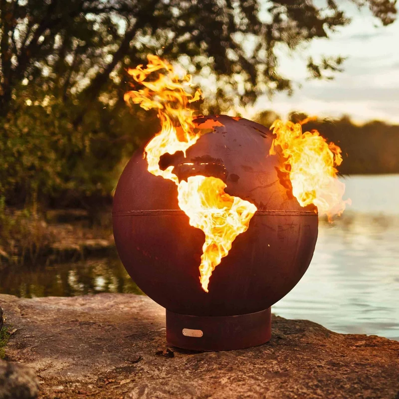 Third Rock Wood Burning Fire Pit in Steel - Fire Pit Art