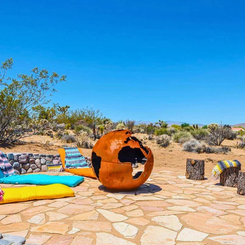 Third Rock Wood Burning Fire Pit in Steel - Fire Pit Art
