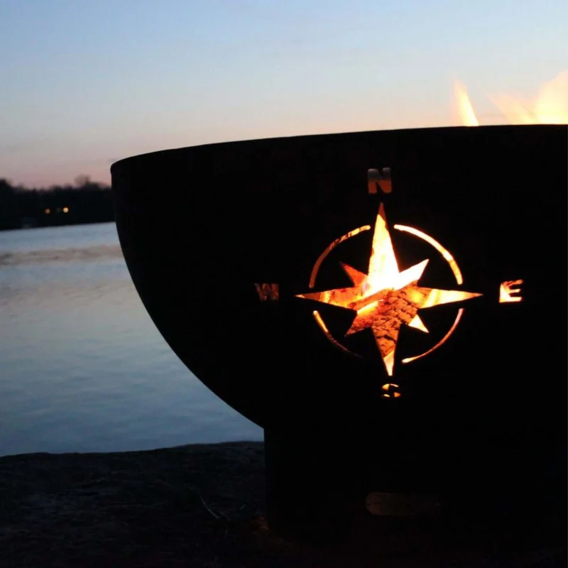 Navigator Wood Burning Fire Pit in Steel - Fire Pit Art