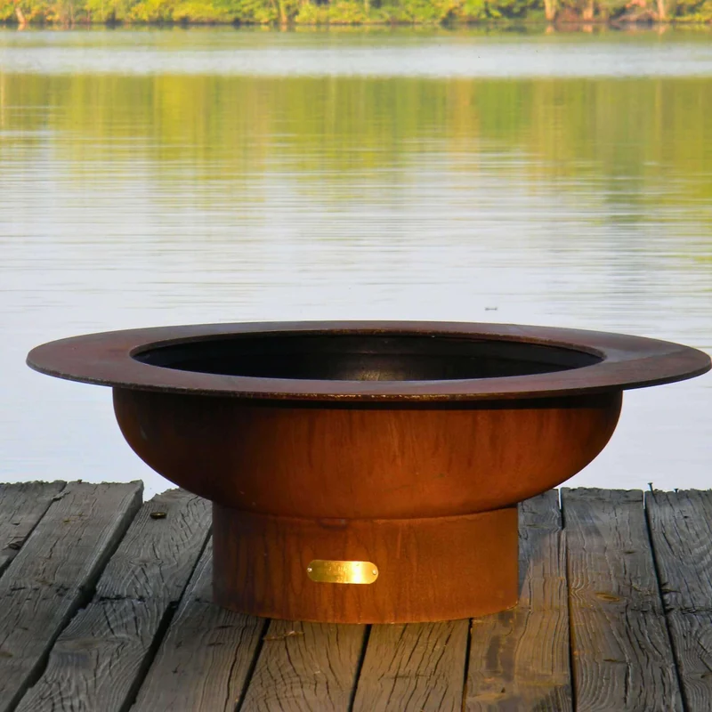 Saturn Wood Burning Fire Pit in Steel - Fire Pit Art