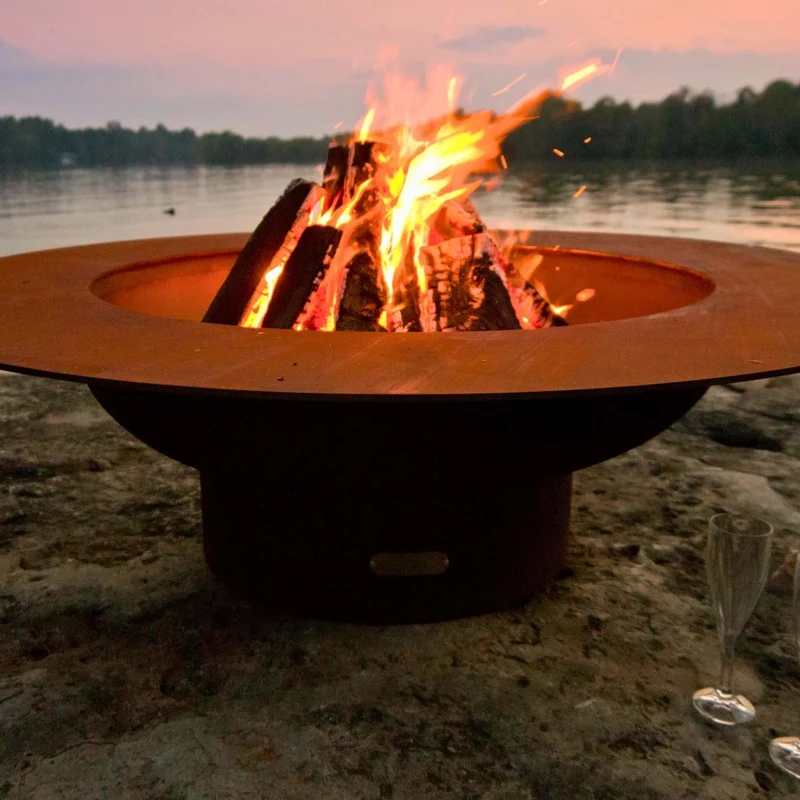 Magnum Large Wood Burning Fire Pit in Steel - Fire Pit Art
