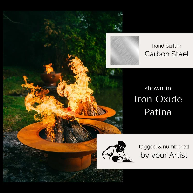Magnum Large Wood Burning Fire Pit in Steel - Fire Pit Art