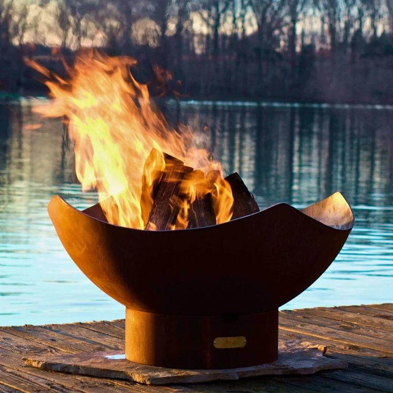 Manta Ray Wood Burning Fire Pit in Steel - Fire Pit Art