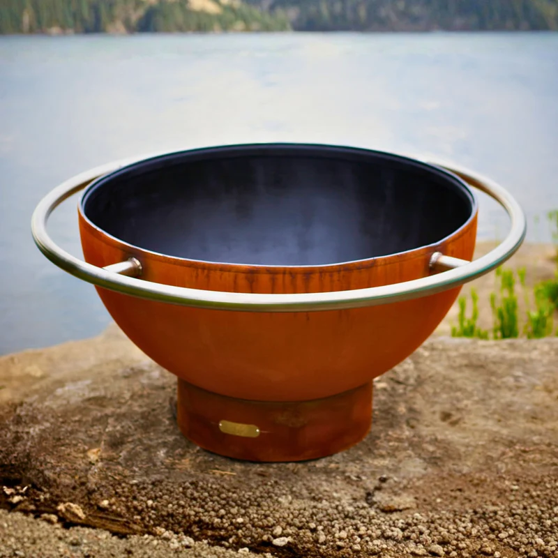 Bella Luna Wood Burning Fire Pit in Steel - Fire Pit Art