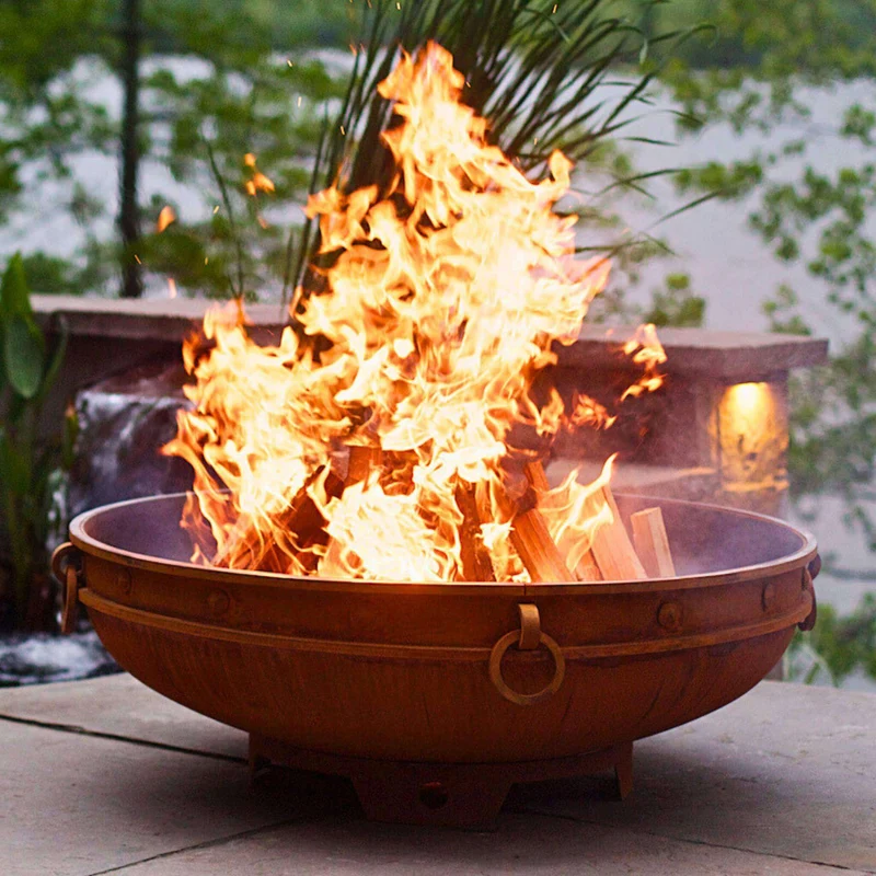 Emperor Wood Burning Fire Pit in Steel - Fire Pit Art