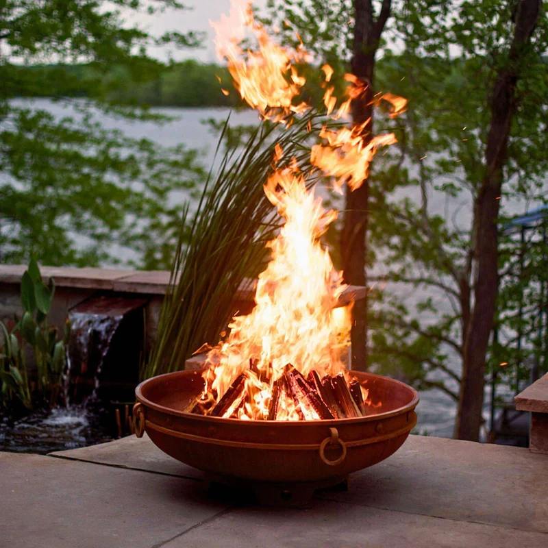 Emperor Wood Burning Fire Pit in Steel - Fire Pit Art