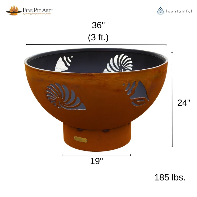 Beachcomber Wood Burning Fire Pit in Steel - Fire Pit Art
