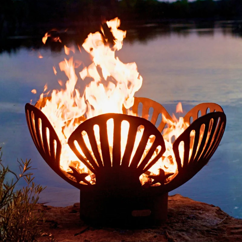 Barefoot Beach Wood Burning Fire Pit in Steel - Fire Pit Art