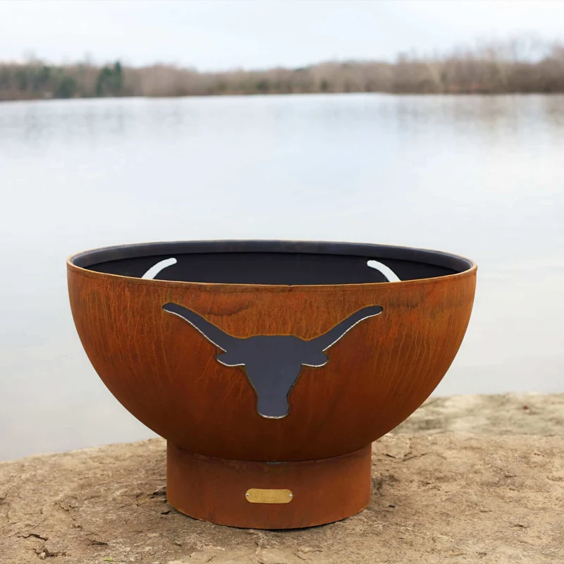 Longhorn Wood Burning Fire Pit in Steel - Fire Pit Art