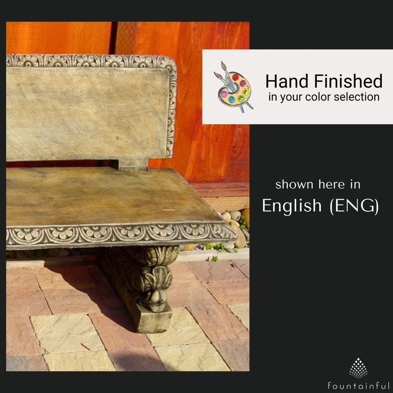 Adriatic Concrete Garden Bench - Giannini #509 / #509L