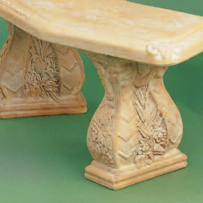 Pergola Angled Concrete Garden Bench - Giannini #503