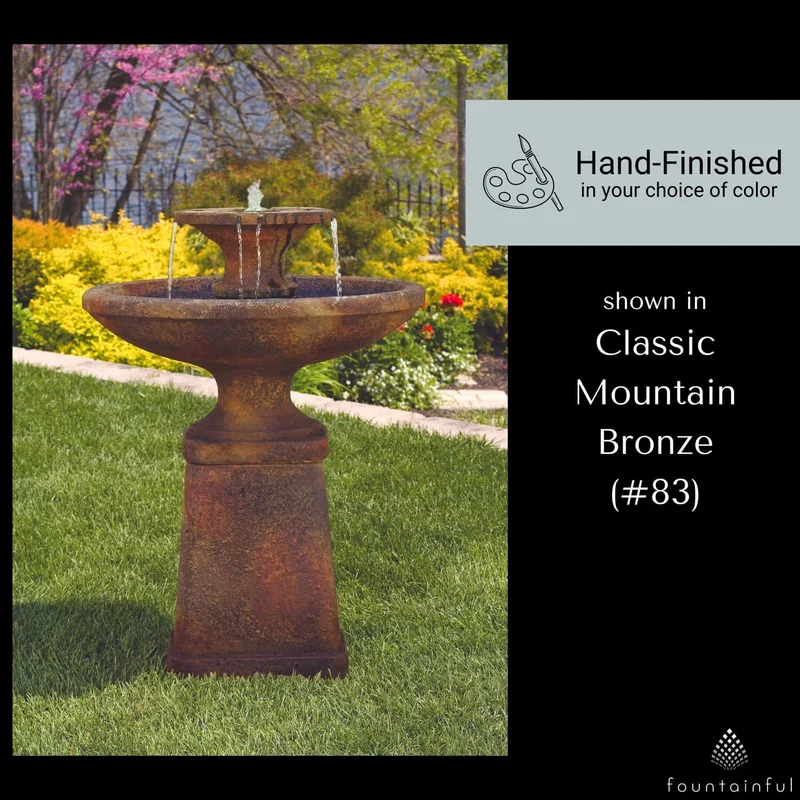 Bella 2-Tier Concrete Fountain - Massarellis #3653