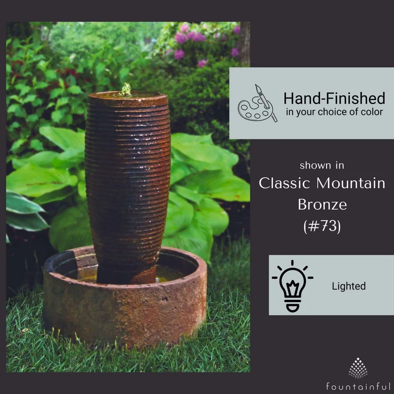 Ecatepec Urn Concrete Fountain - Massarellis #3792