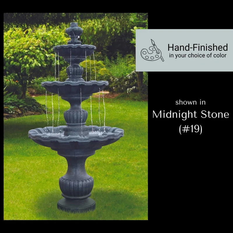 Savonabella 3-Tier Concrete Fountain - Massarellis #3838