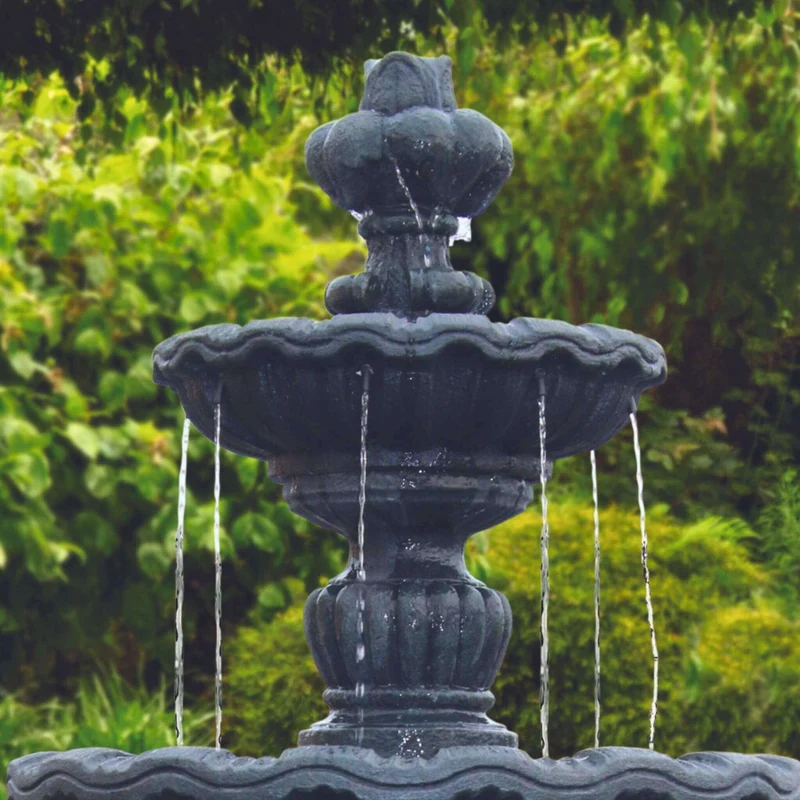 Savonabella 3-Tier Concrete Fountain - Massarellis #3838
