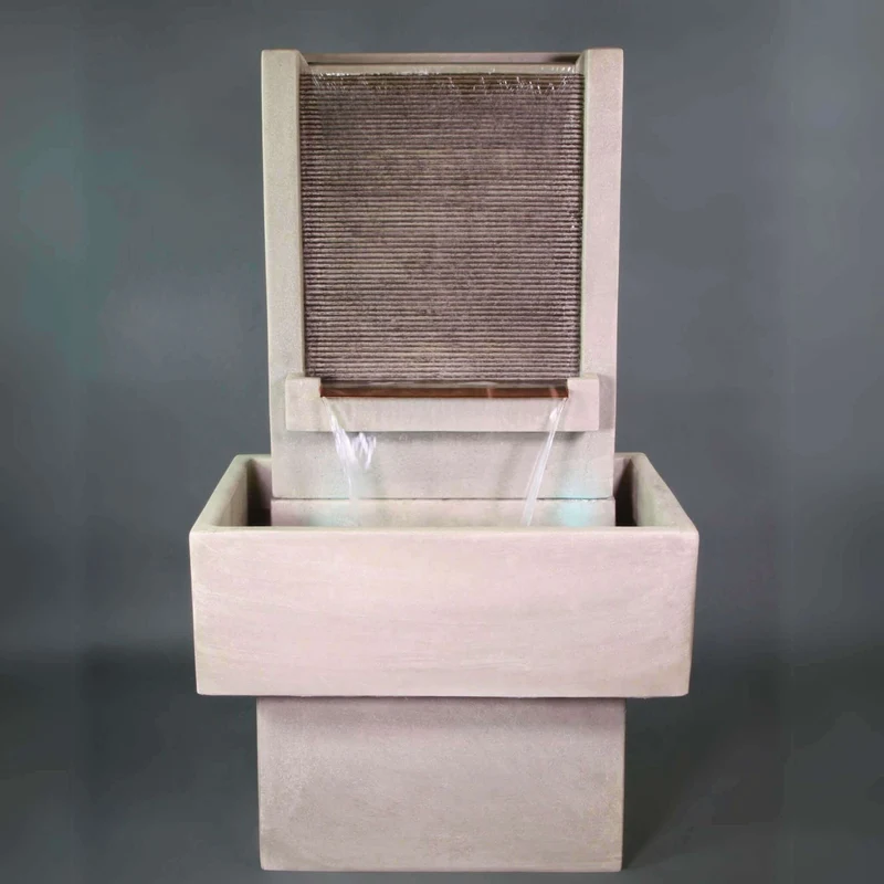 Brentwood Concrete Wall Fountain SHORT with Base - Giannini #1765