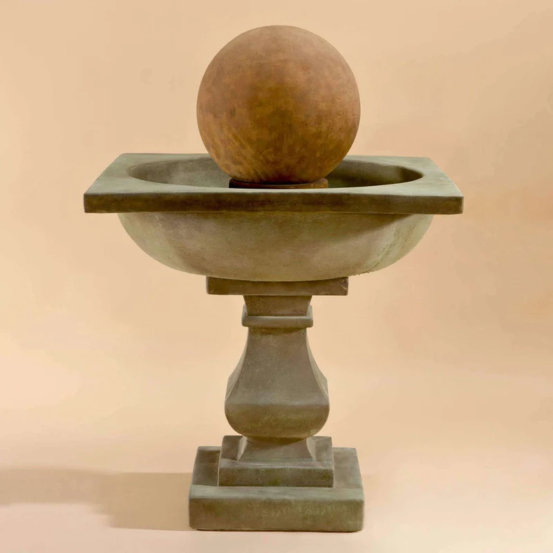 Lunara Concrete Sphere Fountain - Giannini #1669