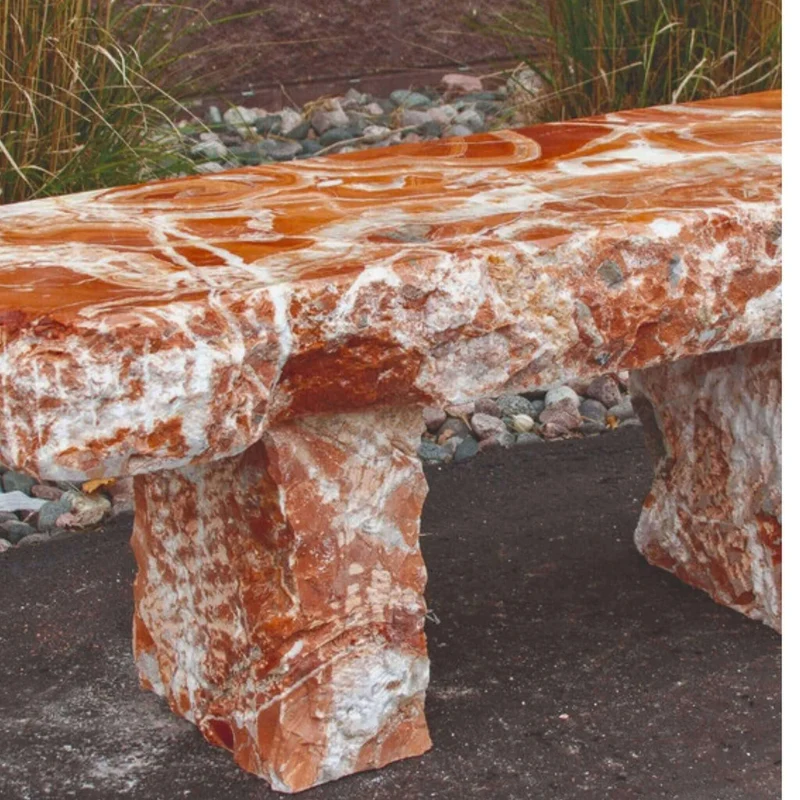 Red Onyx Garden Bench - Blue Thumb