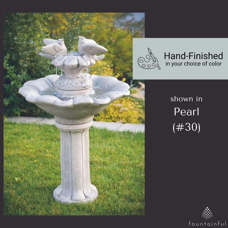 Classical Doves of Love Concrete Fountain - Massarellis #3365