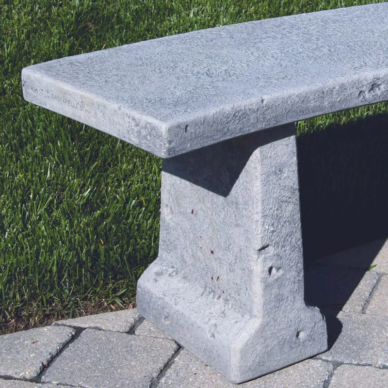 Chelsea Concrete Curved Garden Bench - Massarellis #4943