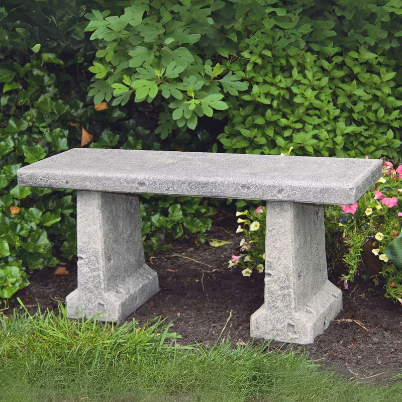 Chelsea Concrete Garden Bench - Massarellis #4941