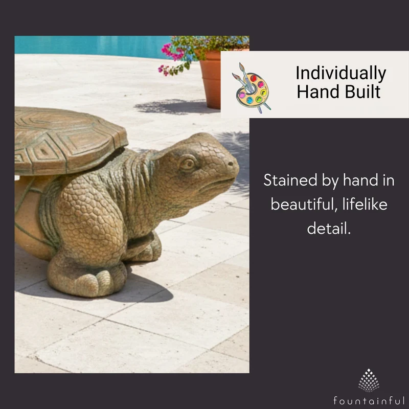 Turtle Concrete Garden Bench - Phoenix Design Cast