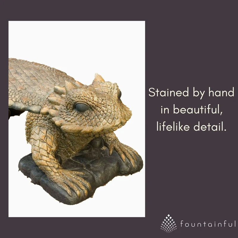 Horned Toad Concrete Garden Bench - Phoenix Design Cast