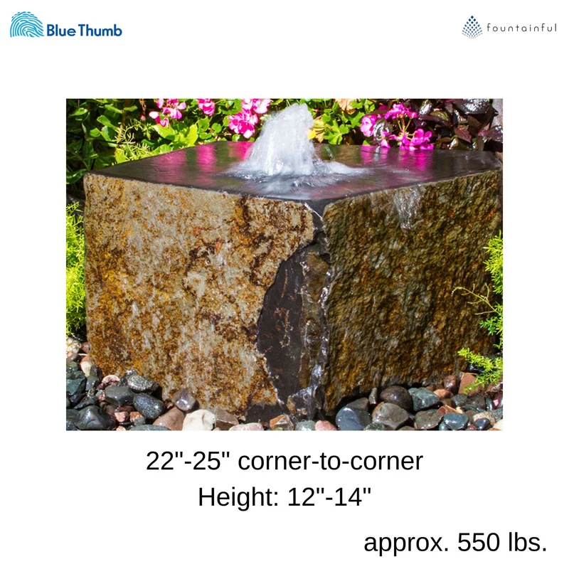 Basalt Block "Tamaishi" Fountain - Complete Kit - Blue Thumb