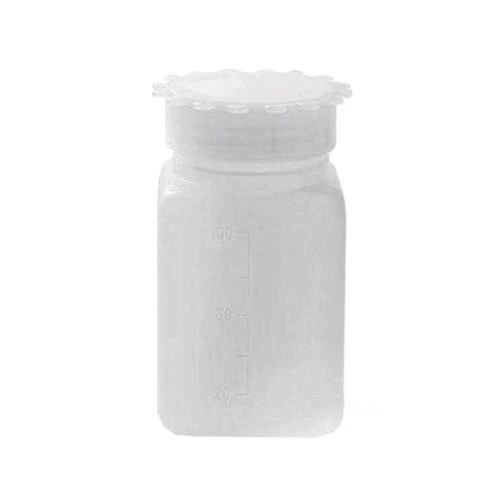 BOTTIGLIA BOCCA LARGA BASE RETTANGOLARE - GRADUATA - 100ML
