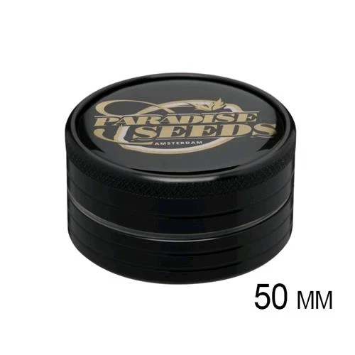 Paradise Seeds - Grinder logo nero 50 mm - 2 pezzi
