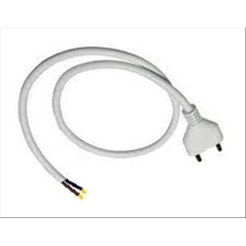 CAVO CON SPINA BIPOLARE ITALIANA - BIANCO - 2X1 - 10A - 260 CM