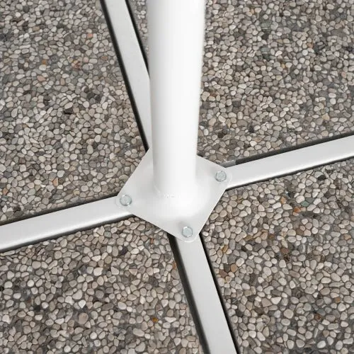 Ombrellone palo laterale 3mt in metallo colore bianco