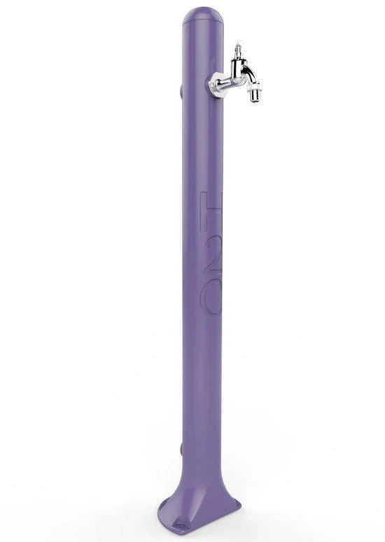 Fontana da esterno Arkema con rubinetto di colore viola