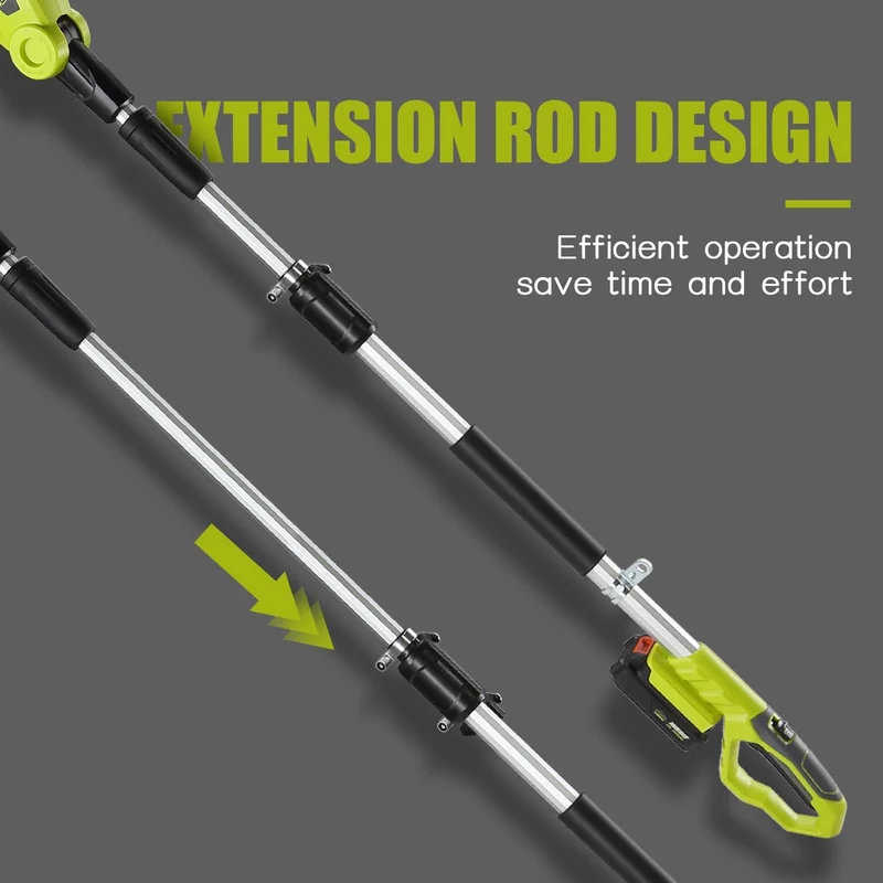 DEWINNER Cordless Telescopic Hedge Trimmer, Multifunktion Hedge Trimmer, with 2 x 20 V 2.0 Ah Batteries, Charger, Blade Length 46 cm, Cordless Electric Hedge Trimmer, for Tall Plants