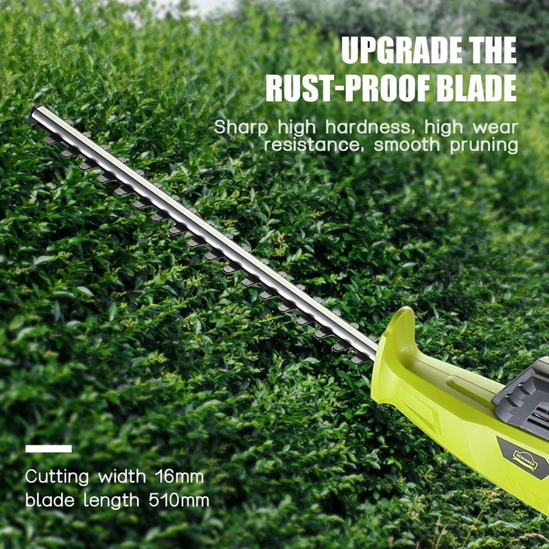DEWINNER Cordless Telescopic Hedge Trimmer, Multifunktion Hedge Trimmer, with 2 x 20 V 2.0 Ah Batteries, Charger, Blade Length 46 cm, Cordless Electric Hedge Trimmer, for Tall Plants